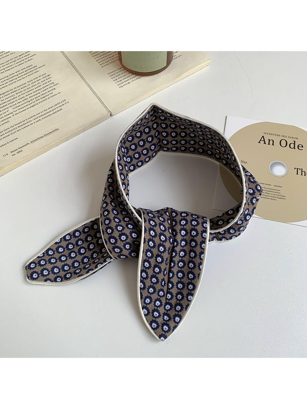 Scarvii - Vintage Mixed Pattern Skinny Scarf