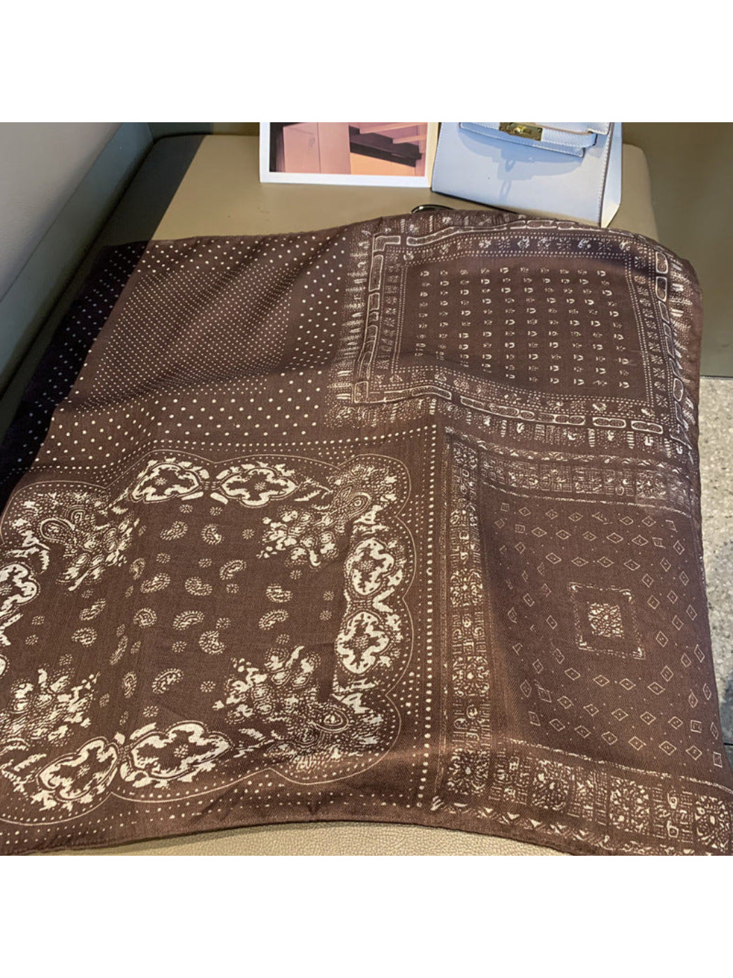 Scarvii - Polka Dot Paisley Square Scarf