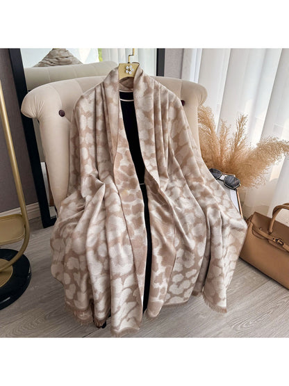 Scarvii - Soft Leopard Print Oversized Scarf