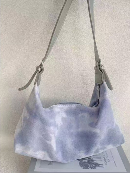 Cosbai - Tie-Dye Foldable Crossbody Canvas Bag
