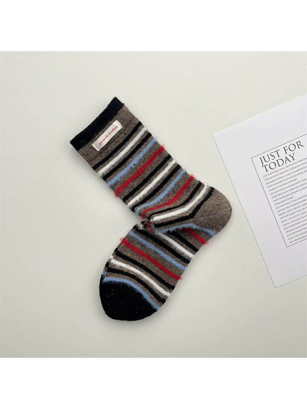 Rufia - Soft Look Retro Stripe Casual Crew Socks product image 5