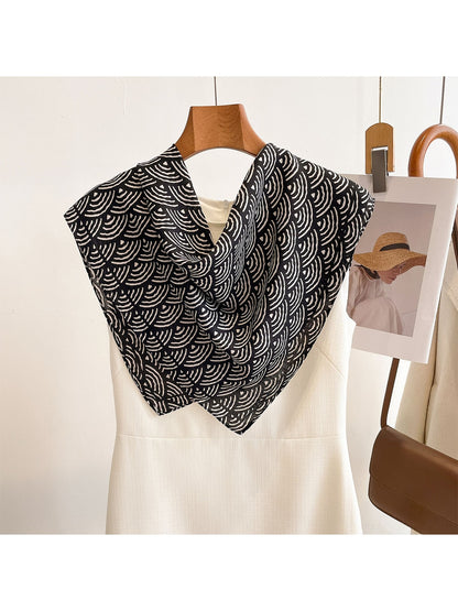 Scarvii - Seigaiha Wave Pattern Square Scarf