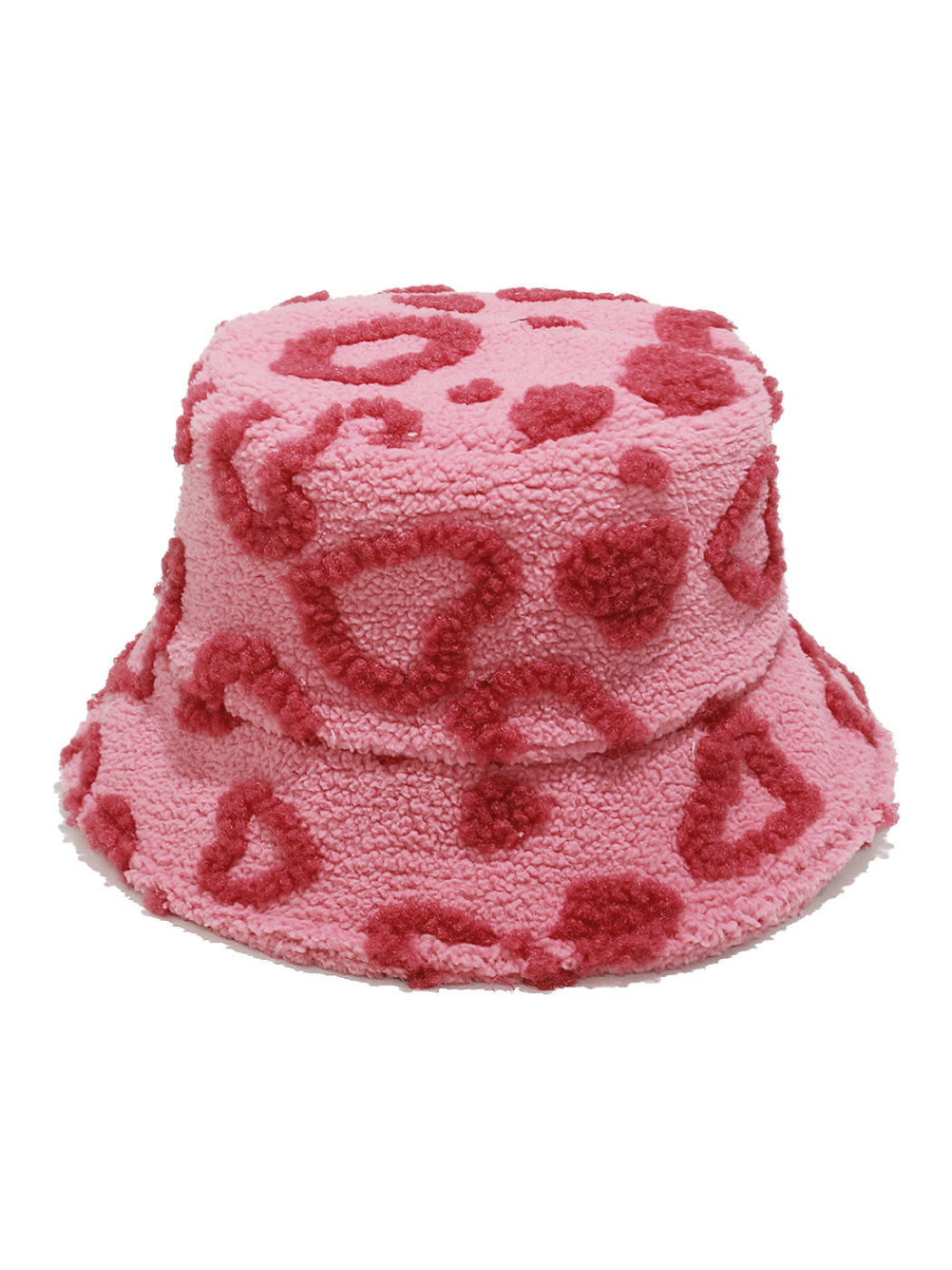 Haila Leopard Texture Fuzzy Bucket Hat