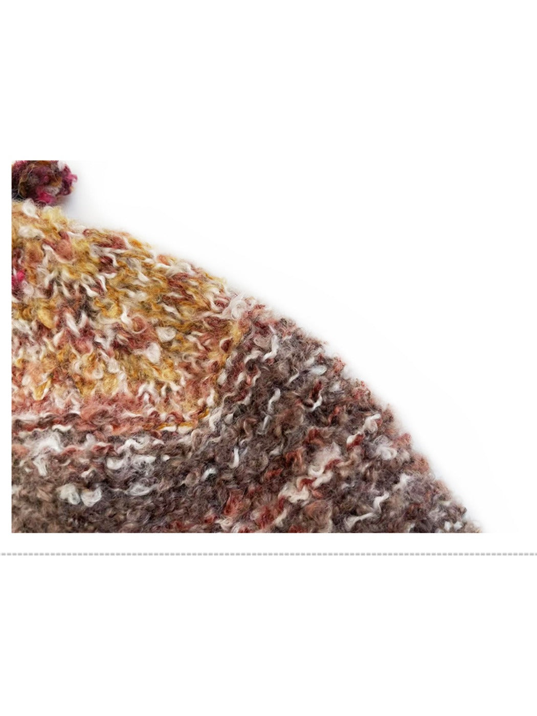 Haila - Rainbow Stripe Knitted Beanie with Earflaps for Women