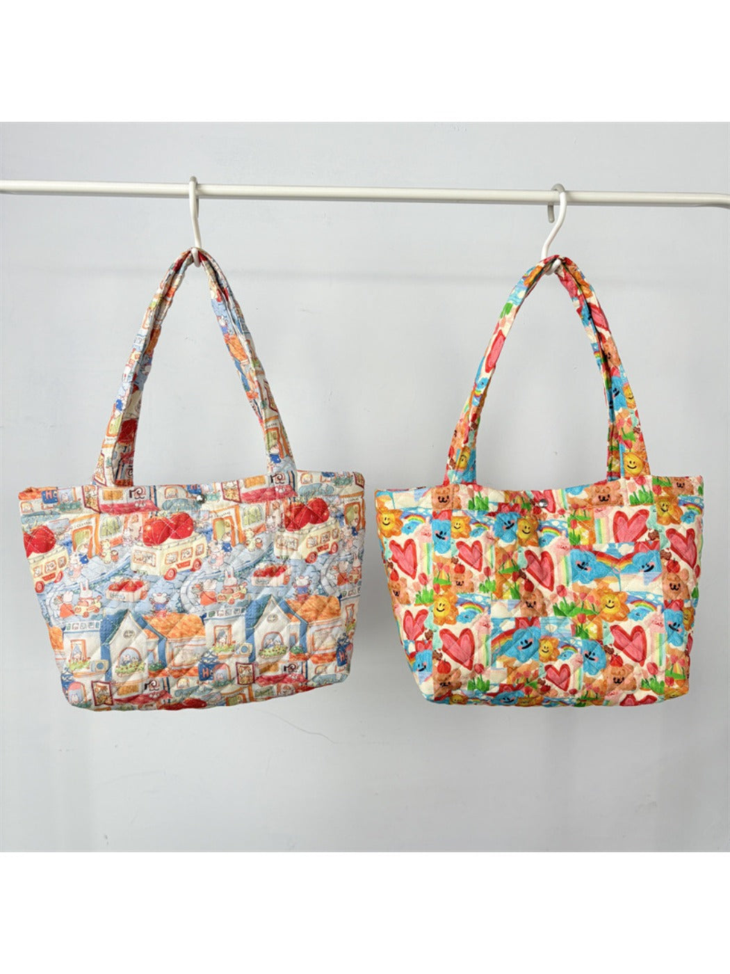 Cosbai – Quilted Cartoon Tote Bag
