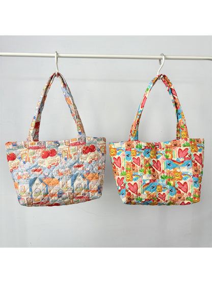 Cosbai – Quilted Cartoon Tote Bag