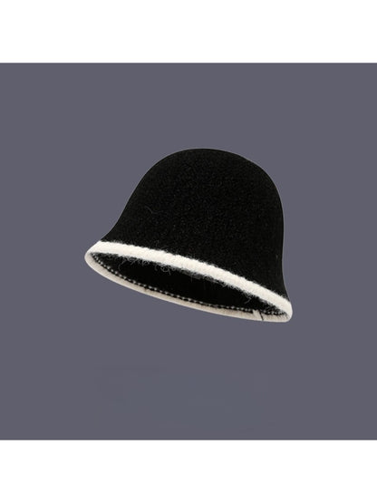Haila - Color-Block Knitted Bucket Hat for Women