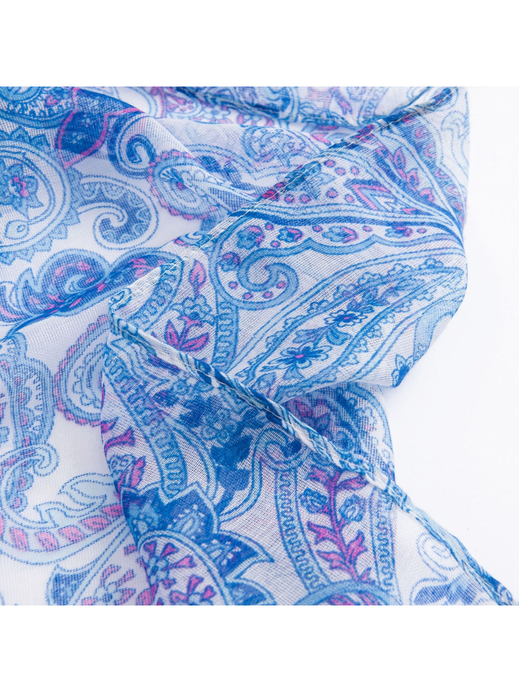 Scarvii - Blue Paisley Print Scarf