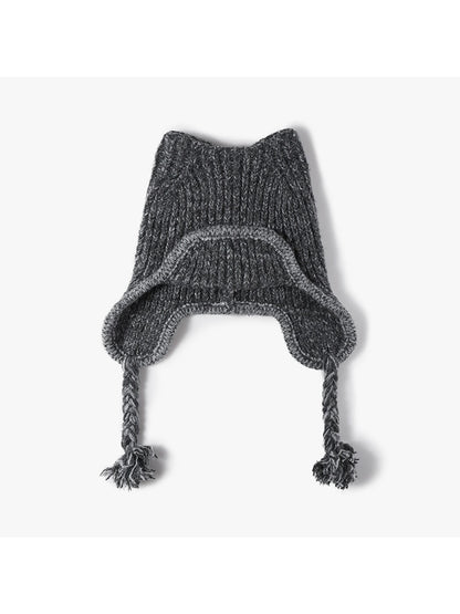 Haila - Foldable Ear Cover Knit Beanie