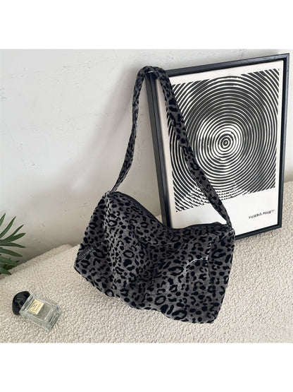Cosbai - Leopard Slouchy Shoulder Tote