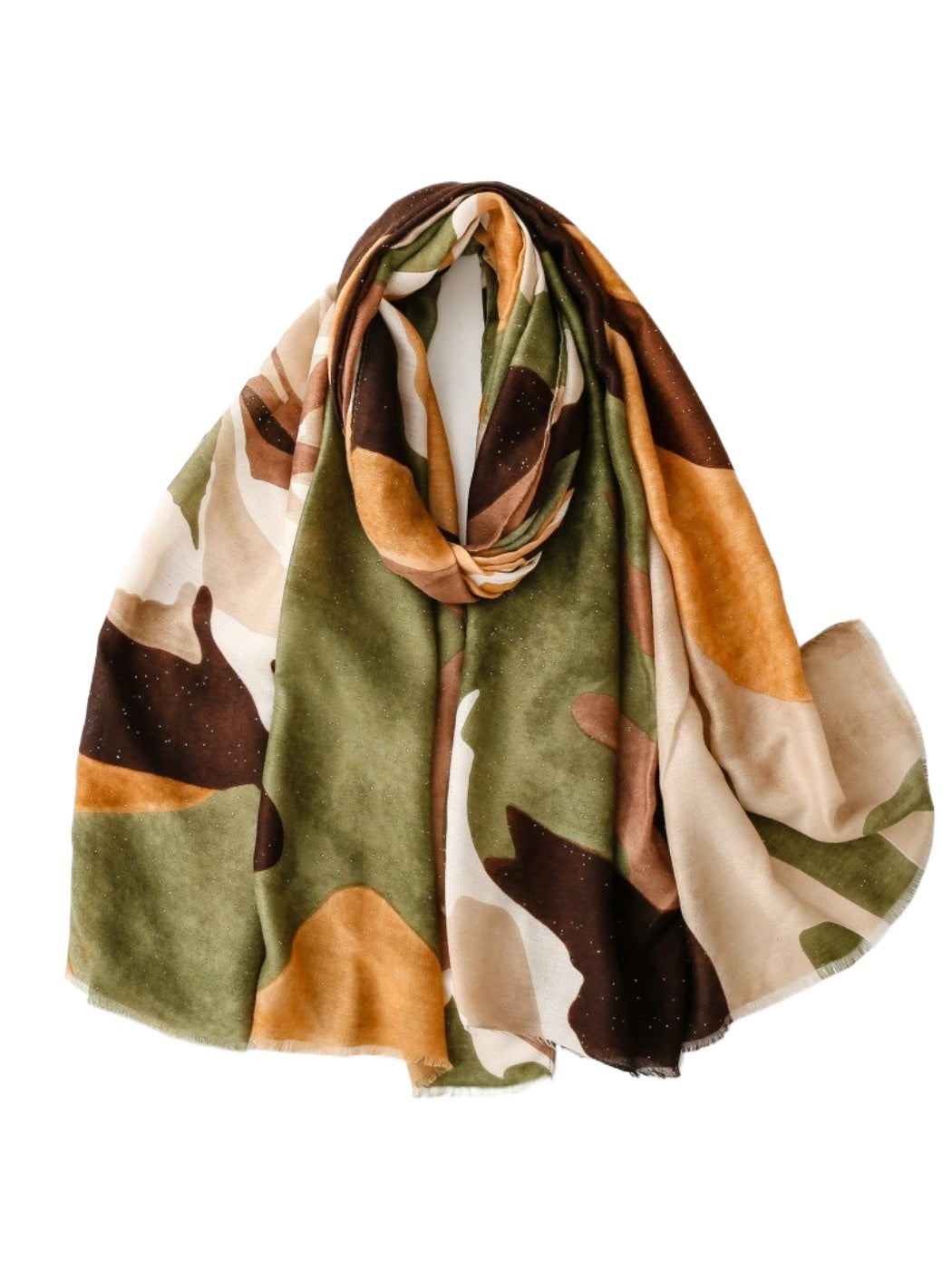 Scarvii - Abstract Art Scarf with Gold Foil & Glitter