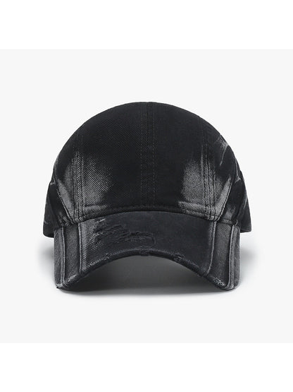Haila - Distressed Adjustable Curved Brim Baseball Cap