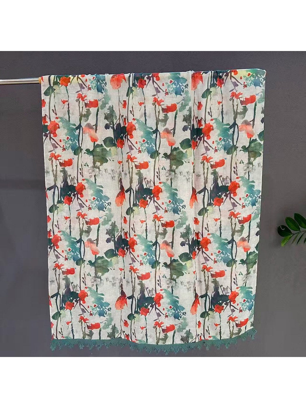 Scarvii - Artistic Floral Print Summer Wrap Scarf