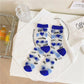 Rufia - Colorful Geometric Pattern Summer Mid-Calf Socks