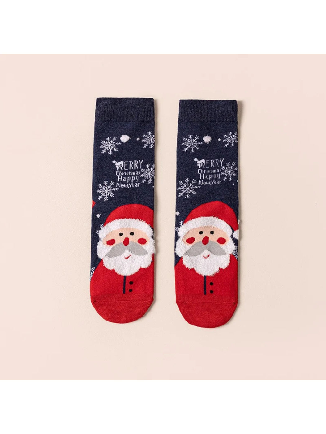 Rufia - Christmas Print Ribbed-Cuff Crew Socks