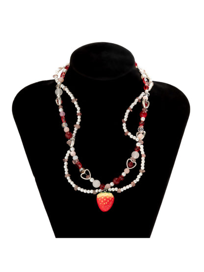 Neckit - Strawberry Charm Layered Necklace