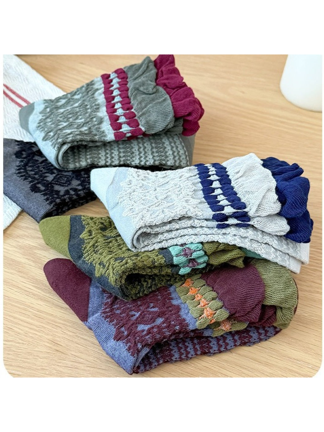 Rufia - Crafted Texture Crew Socks