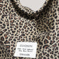 Cosbai - Large Capacity Single-shoulder Canvas Bag with Leopard Print