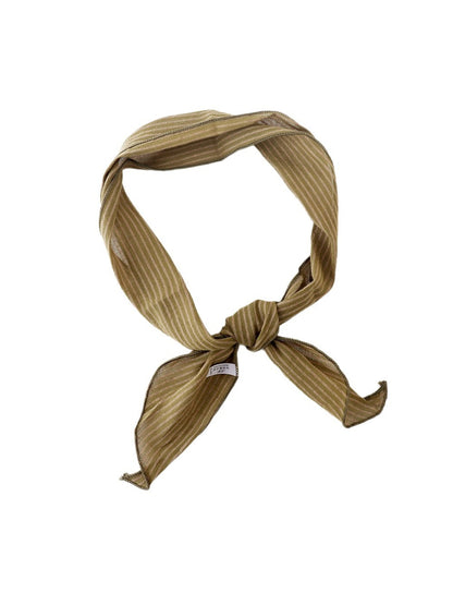 Scarvii - Striped Printed Narrow Neck Scarf