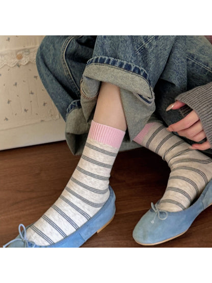 Rufia - Everyday Neutral Stripe Crew Socks product image 1