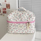 Cosbai - Gray Rabbit and Heart Print Cosmetic Bag