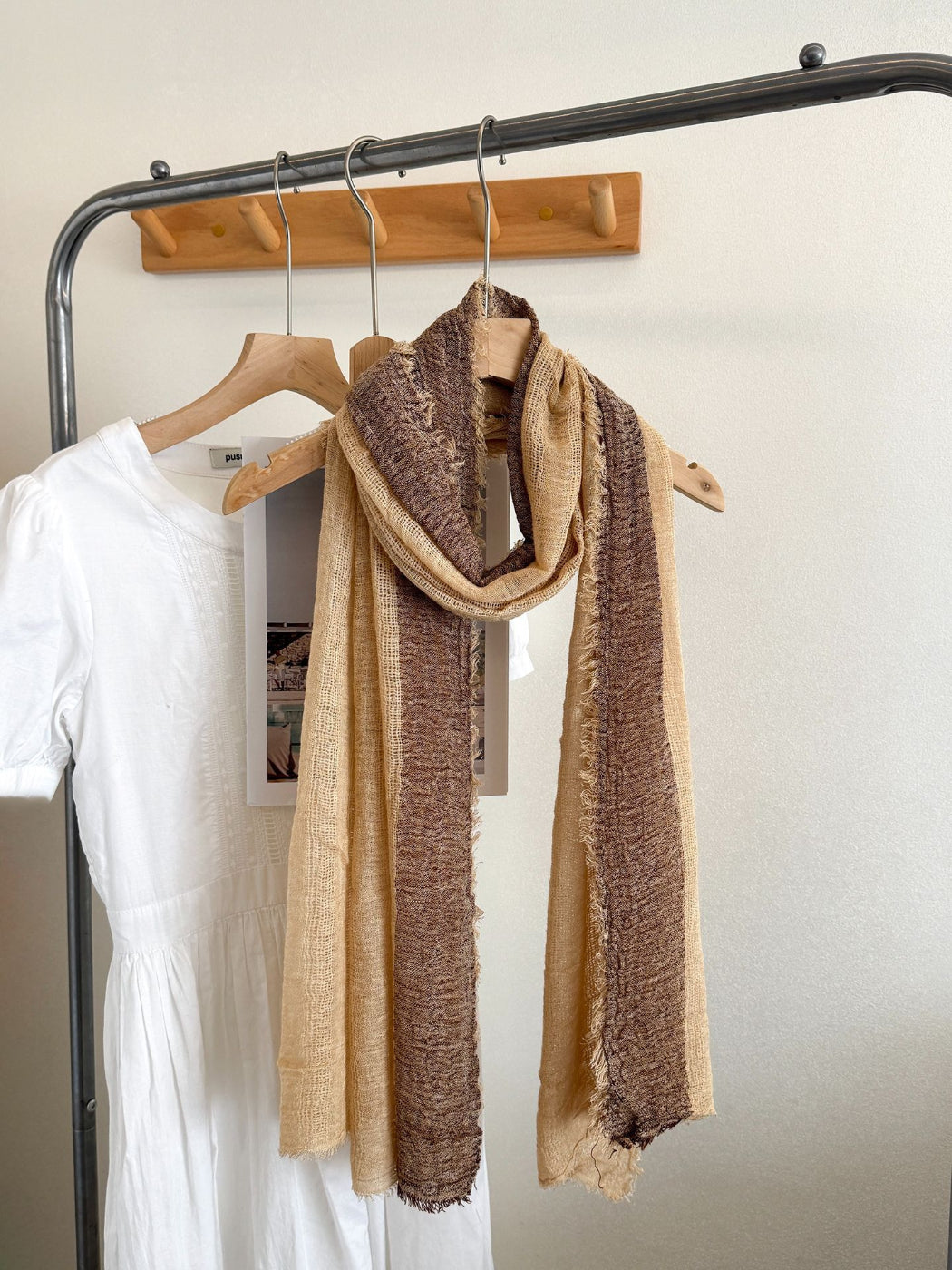 Scarvii - Fringe Edge Woven Long Scarf