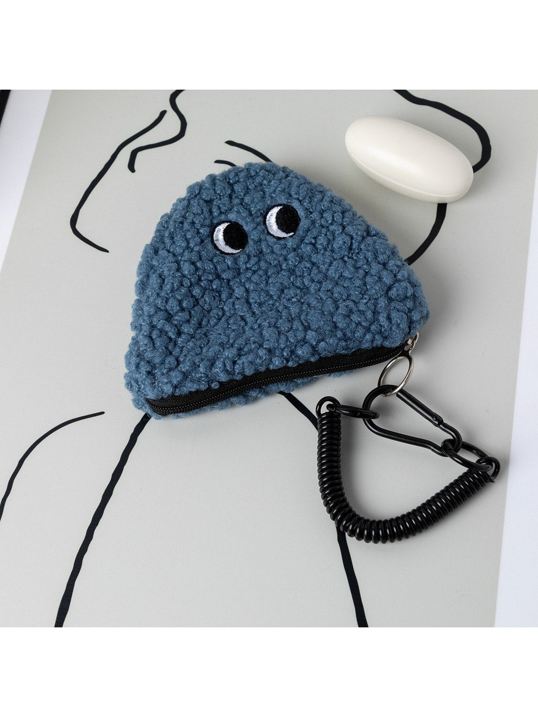 Cosbai - Cute Cartoon Plush Triangle Zipper Coin Purse