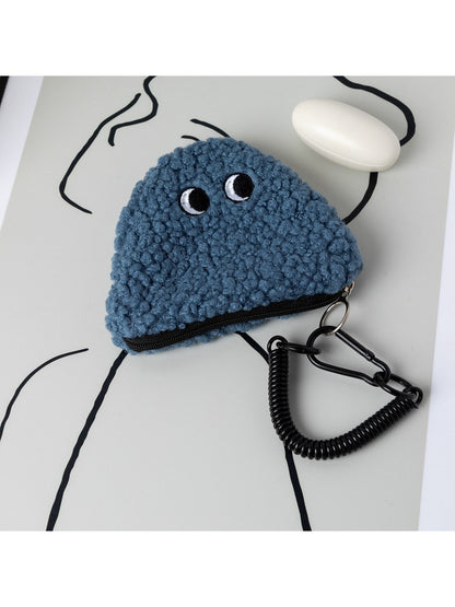 Cosbai - Cute Cartoon Plush Triangle Zipper Coin Purse