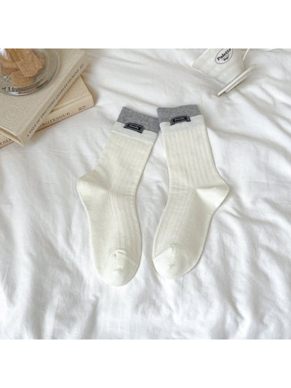 Rufia - Contrast Ribbed Crew Socks product image 6