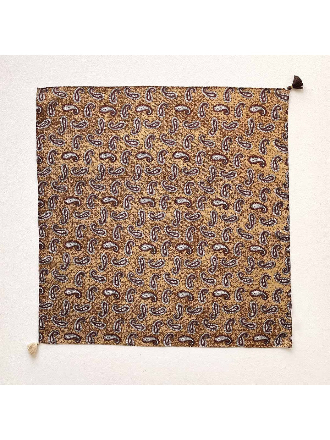 Scarvii - Retro Ditsy Paisley Print Square Scarf