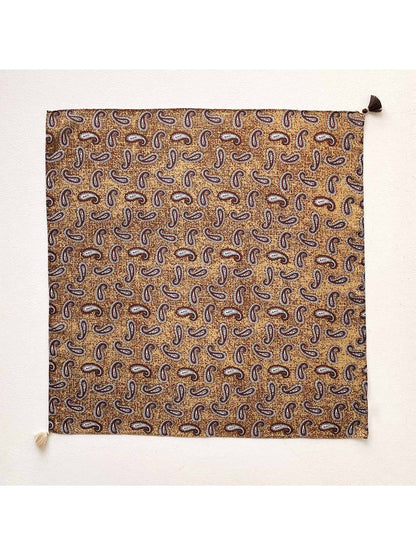 Scarvii - Retro Ditsy Paisley Print Square Scarf