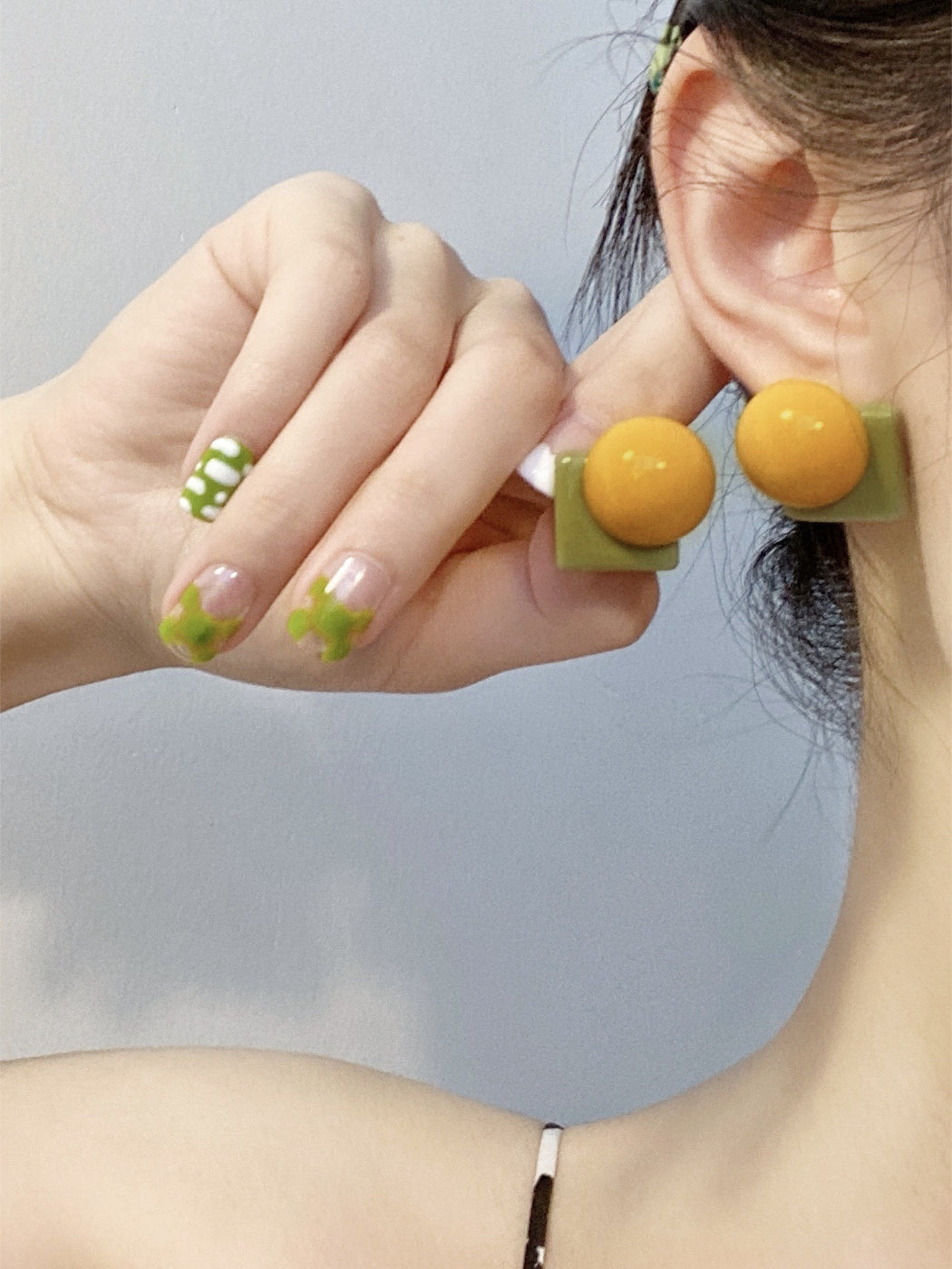Earwish - Retro Colorblock Geometric Stud Earrings