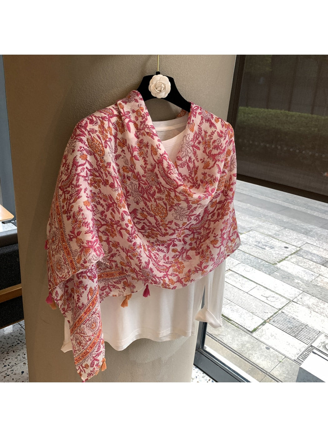 Scarvii - Rectangular Tassel Shawl Scarf
