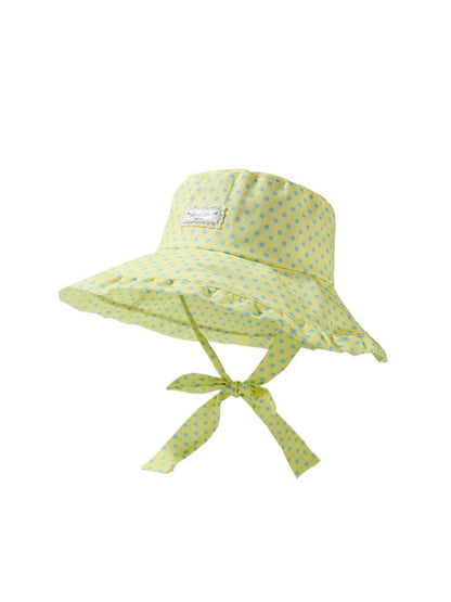 Top view of Haila hat highlighting circular ruffle brim