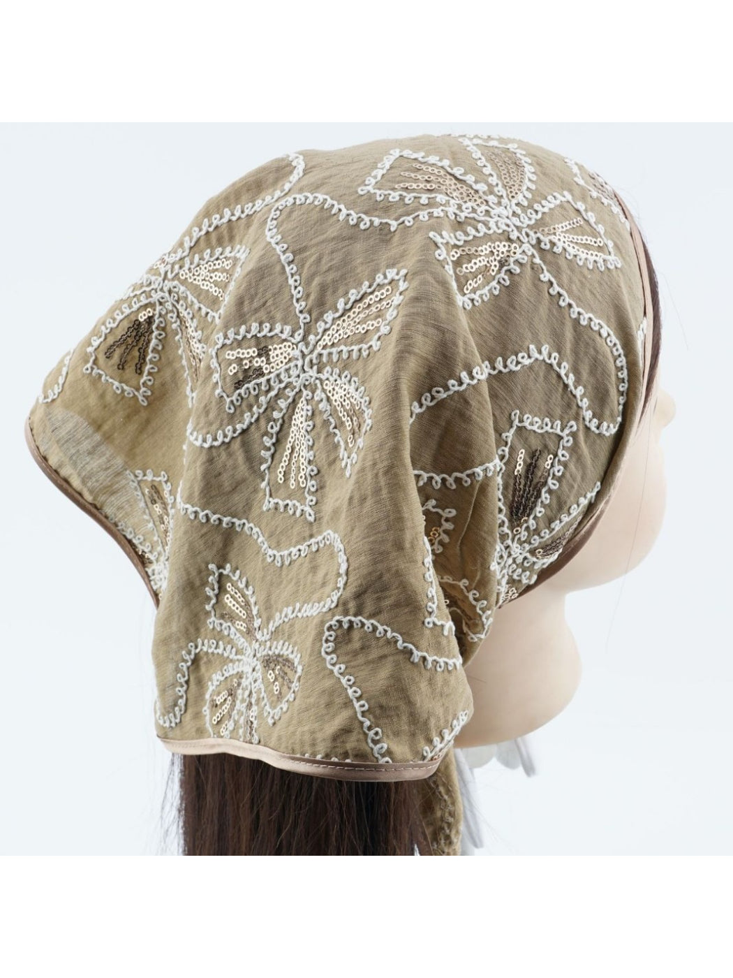 Scarvii - Bold Floral Embellished Headscarf