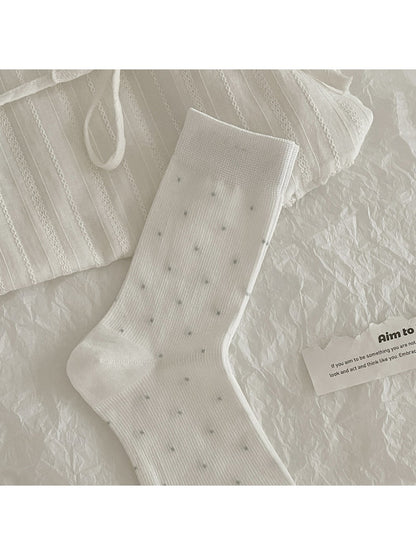 Rufia - Classic Dot Pattern Casual Crew Socks