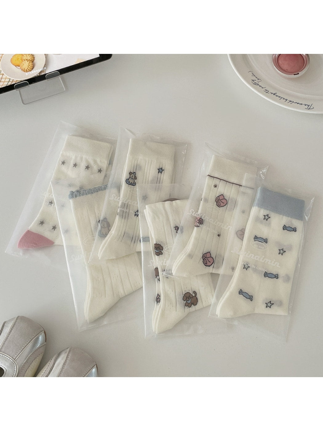 Rufia - Cute Cartoon Patterns Casual Crew Socks