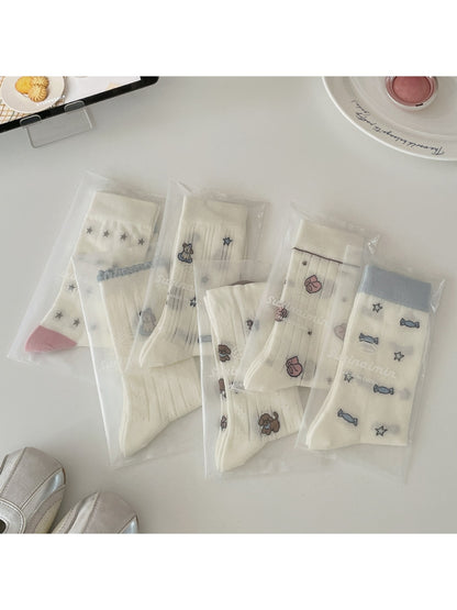 Rufia - Cute Cartoon Patterns Casual Crew Socks
