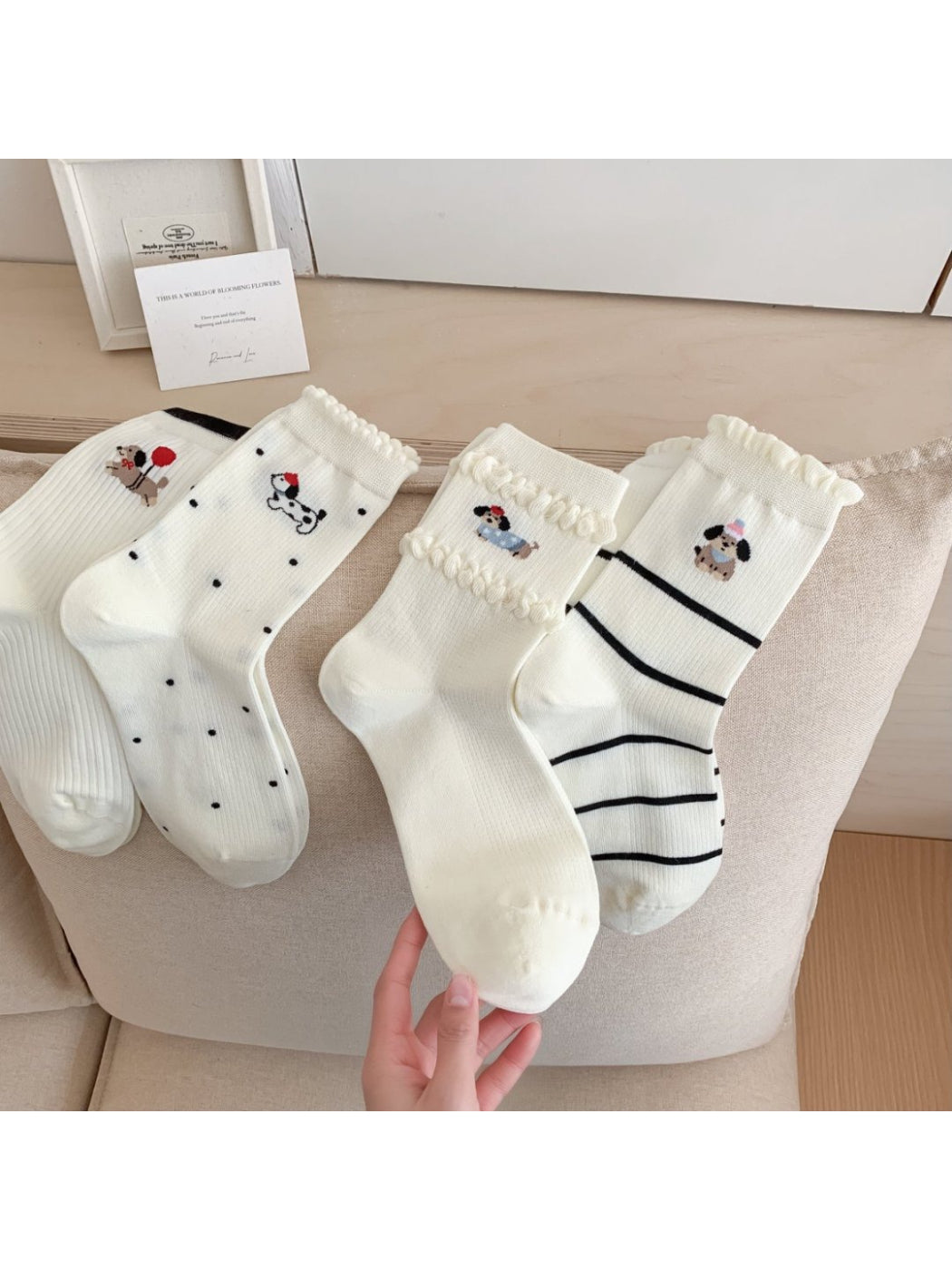 Rufia - Playful Puppy Crew Socks product image 3