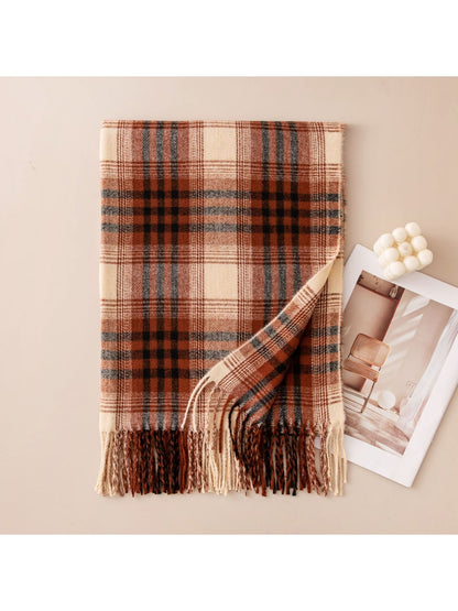 Scarvii - Classic Tartan Tassel Wrap Scarf