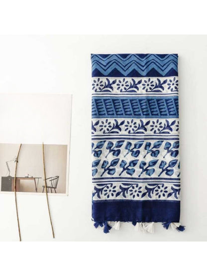 Scarvii - Flowing Geometric Stripe Print Scarf