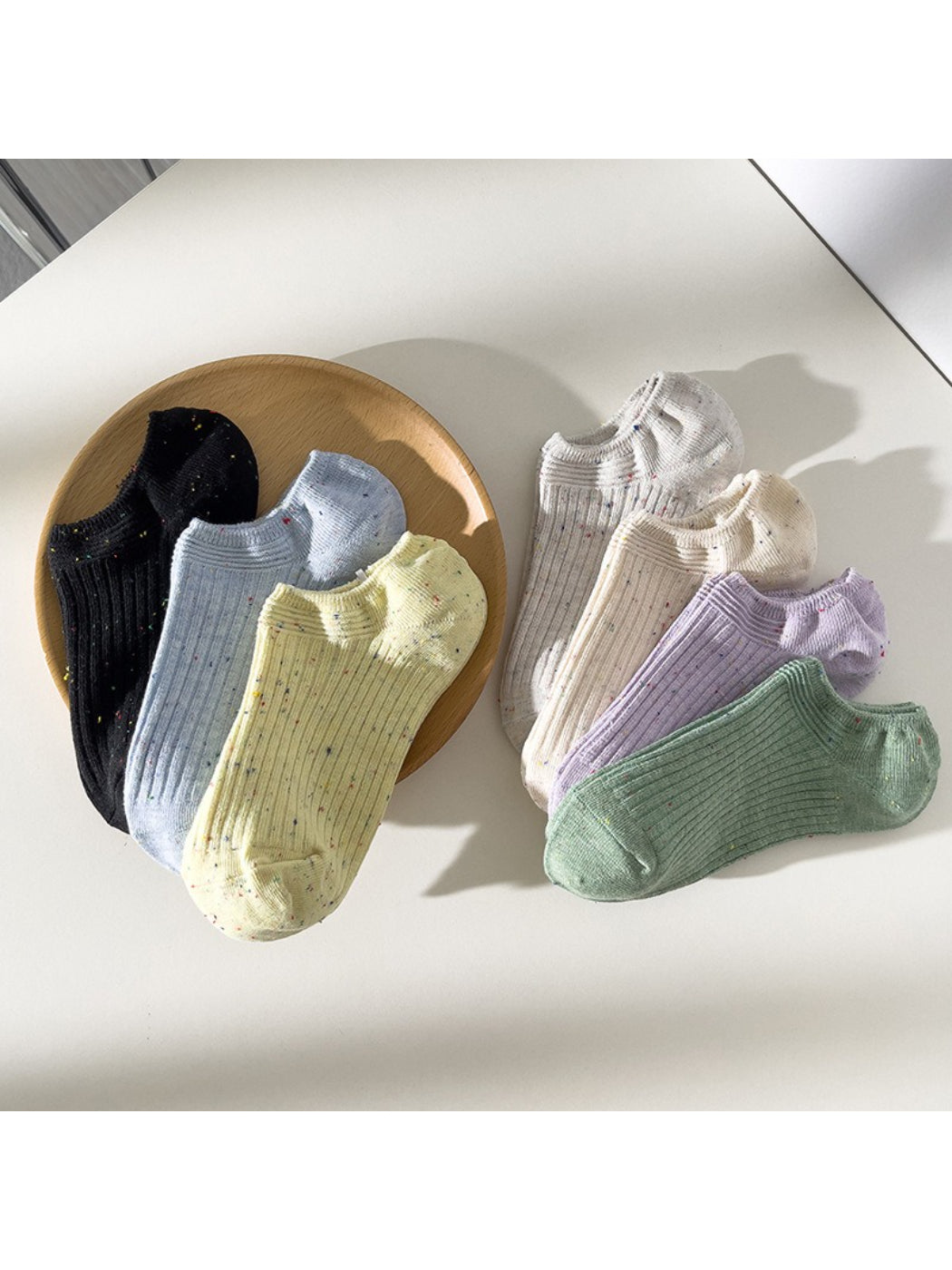 Rufia - Soft Ribbed Speckled Ankle Socks product image 1