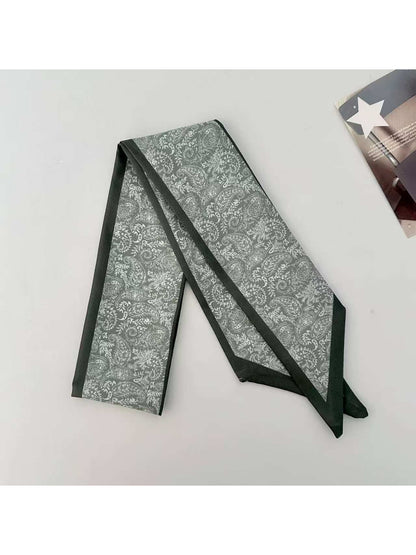 Scarvii Soft Paisley Print Skinny Scarf