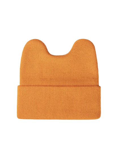 Haila - Rounded Ear Cuffed Knit Beanie