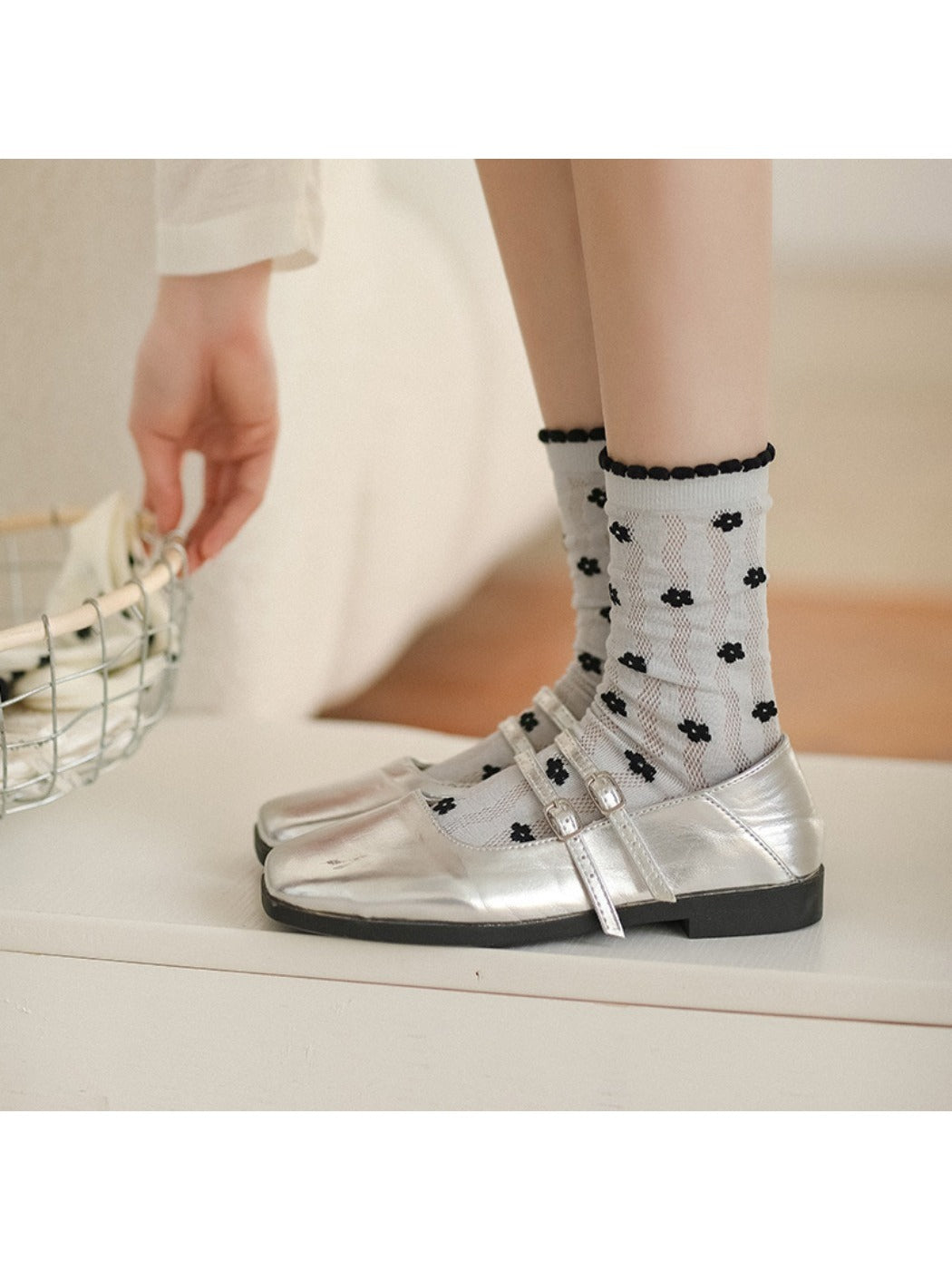 Rufia - Floral Lace Summer Socks - Sweet & Breathable