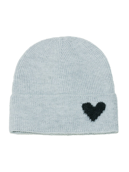 Haila Heart Patch Ribbed Beanie