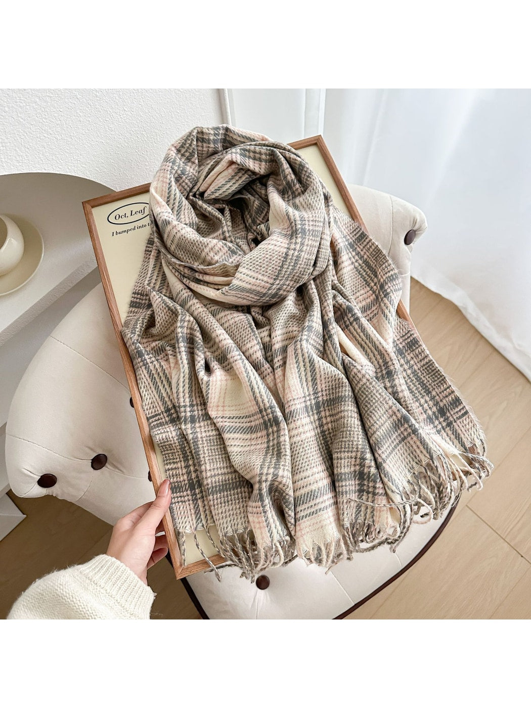 Scarvii - Classic Plaid Fringed Winter Scarf