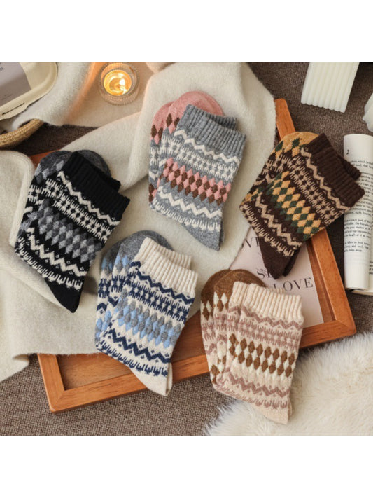 Rufia - Winter Heritage Knit Crew Socks