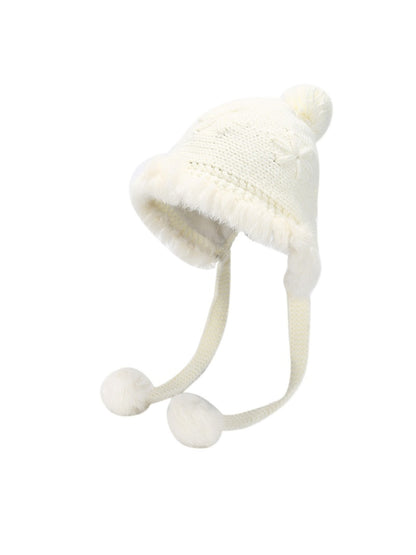 Haila – Solid Embroidered Winter Earflap Beanie