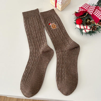 Rufia - Christmas Embroidered Fall & Winter Socks